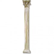 Corinthian 1/2 Column - Roman - 96 inch - Fiberglass Resin - Outdoor Statue