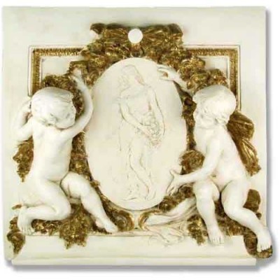 LaBelle Demoiselle Cherub Plaque Fiberglass In/Outdoor Statue -  - F68696