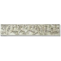 Parthenon Frieze 58x11in. Fiberglass Resin Outdoor Wall Mount Statue