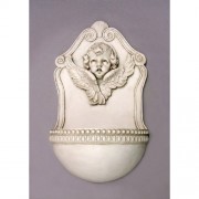 Angelogy Fountain 24in. Fiberglass Resin In/Outdoor Wall Mount Statue