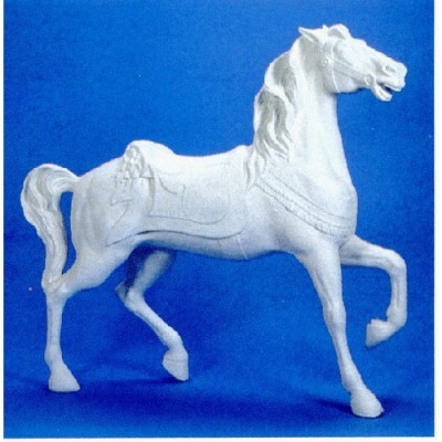 Standing Carousel Horse 59in. - Fiber Stone Resin - Outdoor Statue - - FSCH-30 Standing Carousel Horse 59in. - Fiber Stone Resin - Outdoor Statue - - FSCH-30