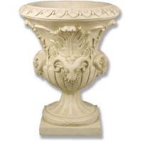 Four Headed Ram Pot - Fiberglass Resin - Indoor/Outdoor Garden / Patio Statue
