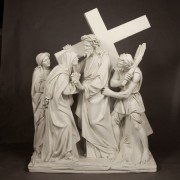 Jesus Meets His Mother Station 4 - Lightweight Fiberglass Resin - Outdoor Statue