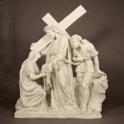 Jesus Meets Veronica Station 6 - Lightweight Fiberglass Resin - Outdoor Statue
