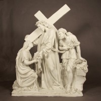 Jesus Meets Veronica Station 6 - Lightweight Fiberglass Resin - Outdoor Statue Jesus Meets Veronica Station 6 - Lightweight Fiberglass Resin - Outdoor Statue
