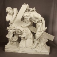 Jesus Falls The 1st Time Station #3 - Lightweight Fiberglass Resin - Statue