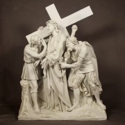 Jesus Is Given The Cross Station 2 - Lightweight Fiberglass Resin - Statue