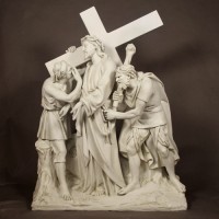 Jesus Is Given The Cross Station 2 - Lightweight Fiberglass Resin - Statue