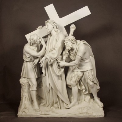 Jesus Is Given The Cross Station 2 - Fiberglass - Statue -  - F7451