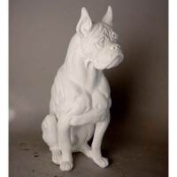 Boxer Dog for Frontdoor / Porch Steps 30 H - Fiberglass Resin Indoor/Outdoor Garden Statue