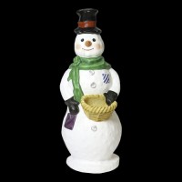 Stone Cold Snowman 37 Fiberglass Resin Indoor/Outdoor Garden Statue