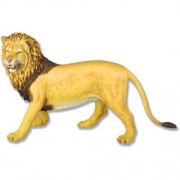 Stalking Lion - Full Color Fiberglass Resin Indoor/Outdoor Statue
