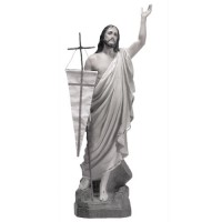 Resurrection Christ No Flag Included 48 In. - Lightweight Fiberglass Resin - Statue