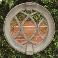 Laced Round Victorian Garden Mirror Frame Fiberglass Garden Walll Outdoor Ornament/Decoration