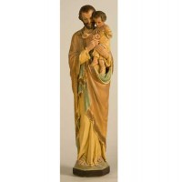 St Joseph & Child (Tars) 32in. - Lightweight Fiberglass Resin - Outdoor Statue