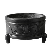 Legged Chinese Bowl 8.5 Fiberglass Resin Indoor/Outdoor Garden / Patio