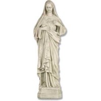 Immaculate Heart Of Mary - Lightweight Fiberglass Resin - Indoor/Outdoor Church Statue
