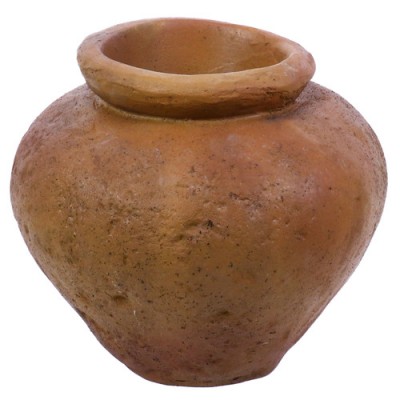 Ancient Jar 10 Inch Fiber Stone Resin Indoor/Outdoor Statue/Sculpture -  - FS8212