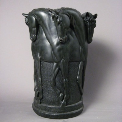 Six Stallion Vase 12in. High  Fiberglass Indoor/Outdoor Garden -  - F7284