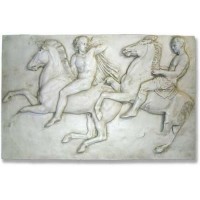 Two Horseman 42in. - Fiberglass Resin - Indoor/Outdoor Garden Statue