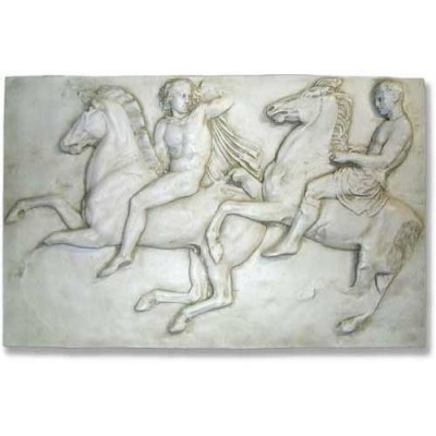 Two Horseman 42in. - Fiberglass Resin - Indoor/Outdoor Garden Statue -  - F9526