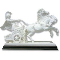 Roman Chariot 6in. High - Carrara Marble Indoor Statue