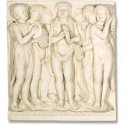 Cantoria Frieze/Tambourines Fiberglass Resin Indoor/Outdoor Garden