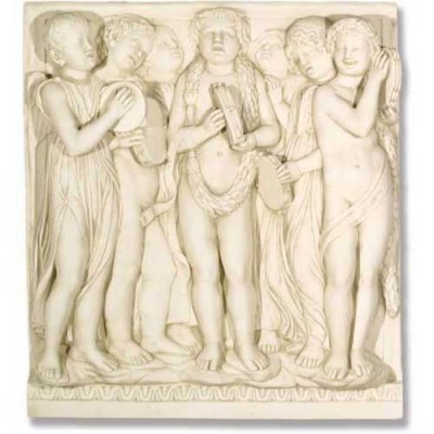 Cantoria Frieze/Tambourines Fiberglass Indoor/Outdoor Garden - - F6709 Cantoria Frieze/Tambourines Fiberglass Indoor/Outdoor Garden - - F6709