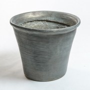 RIBBED POT - Fiberglass Resin Indoor/Outdoor Garden / Patio Statue