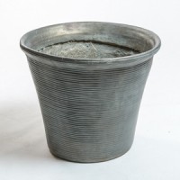RIBBED POT - Fiberglass Resin Indoor/Outdoor Garden / Patio Statue