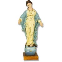 Kingdom Of Mary - Realistic 25in. - Lightweight Fiberglass Resin - Outdoor Statue