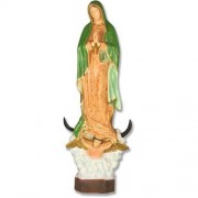 Our Lady Of Guadalupe 32 In. Lightweight Fiberglass Resin Indoor Church Statue/Sculpture