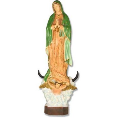 Our Lady Of Guadalupe 32 In. Fiberglass Indoor Church Statue/Sculpture - - F7185RLC Our Lady Of Guadalupe 32 In. Fiberglass Indoor Church Statue/Sculpture - - F7185RLC