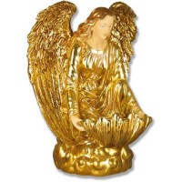 Angel Of The Waters w/Seashell 34in. Lightweight Fiberglass Resin Outdoor Statue