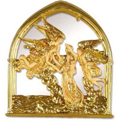 Angels Of The Sea Mirror 10in. Fiberglass Indoor/Outdoor Statue -  - F7269-HG