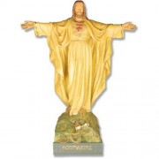Rising Christ w/Cup At Feet Lightweight Fiberglass Resin Indoor Church Statue/Sculpture