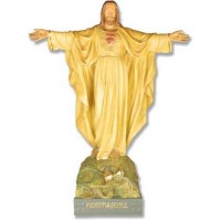 Rising Christ w/Cup At Feet Lightweight Fiberglass Resin Indoor Church Statue/Sculpture