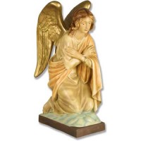 Adoration Angel 26in. - Lightweight Fiberglass Resin - Indoor/Outdoor Statue