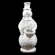 Stone Cold Snowman 37in. - Fiberglass Resin - Indoor/Outdoor Statue