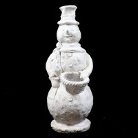 Stone Cold Snowman 37in. - Fiberglass Resin - Indoor/Outdoor Statue