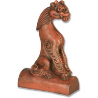 Asian Dragon Tile 15in. Fiberglass Resin Indoor/Outdoor Garden Statue