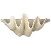 Giant Clamshell 48x30x12in. Prop Fiberglass Resin Indoor/Outdoor Statue