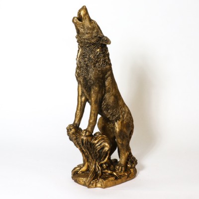Wolf Howling - Fiberglass - Indoor/Outdoor Statue/Sculpture - - F8534 Wolf Howling - Fiberglass - Indoor/Outdoor Statue/Sculpture - - F8534