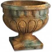 Fancy Fluted Urn 20in. Fiberglass Resin Indoor/Outdoor Garden / Patio