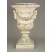 Ram And Garland Patio Urn 31in. Fiberglass Resin Indoor/Outdoor