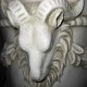 Ram And Garland Urn 31in. Fiberglass Indoor/Outdoor Statue -  - F34004