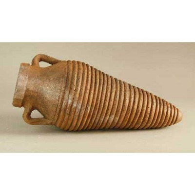 Handle Ribbed Urn 25in. - Fiber Stone Resin - Indoor/Outdoor Statue -  - FS8117
