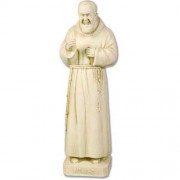 Padre Pio 22in. - Lightweight Fiberglass Resin - Indoor/Outdoor Statue/Sculpture