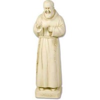 Padre Pio 22in. - Lightweight Fiberglass Resin - Indoor/Outdoor Statue/Sculpture