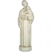 Saint Anthony Wall Hanging Lightweight Fiberglass Resin Indoor/Outdoor Statue